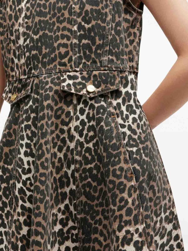 ショートドレス - ベージュ shop online: GANNI
