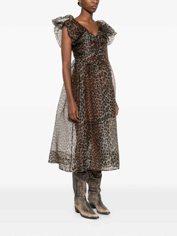 GANNI buy online Maxi Robe - Beige