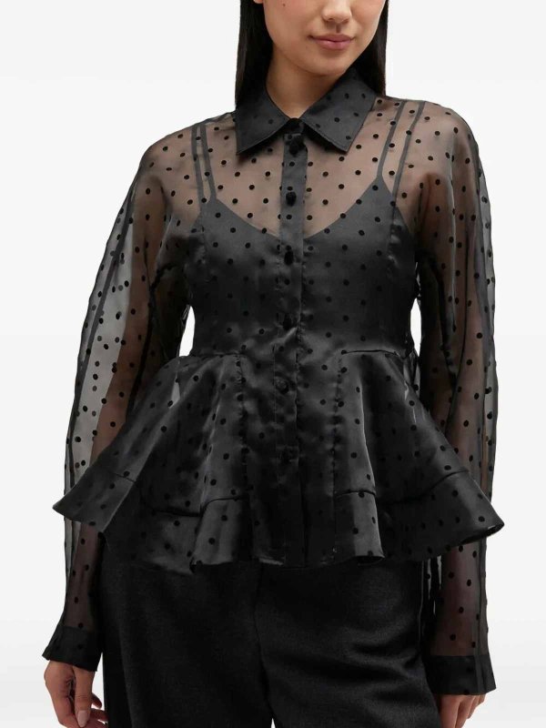 シャツ - 黒 shop online: GANNI