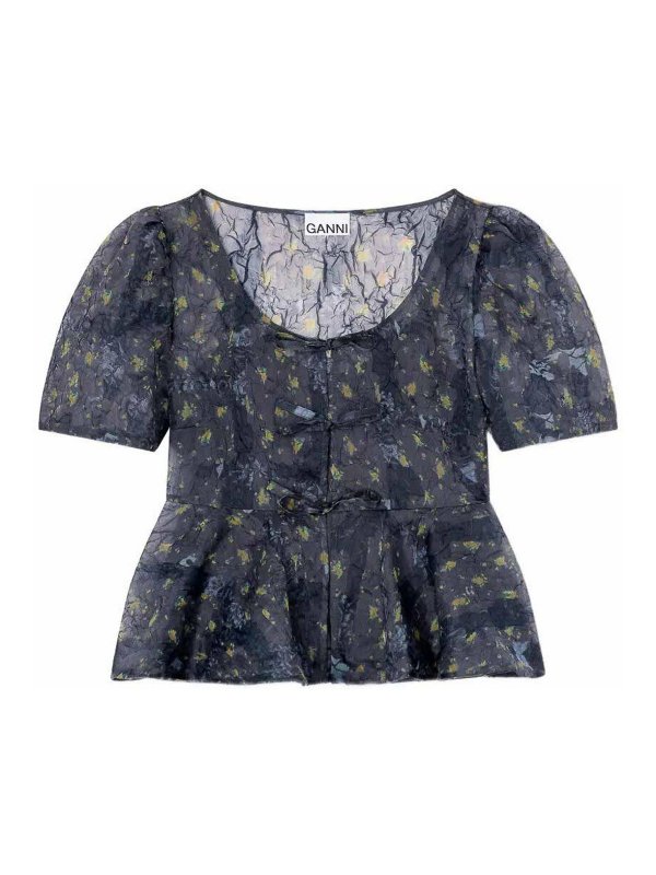 GANNI: Blusen - Bluse - Schwarz