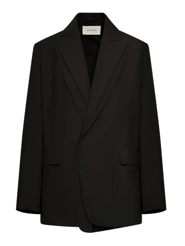 SPORTMAX: ブレザー - ブレザー - 黒