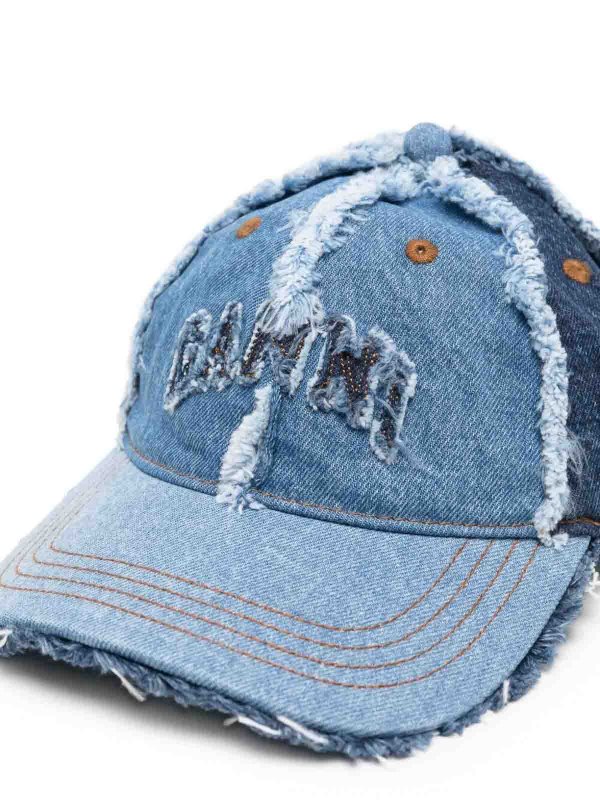 The Best Shops GANNI: hats & caps - Denim Patchwork Cap