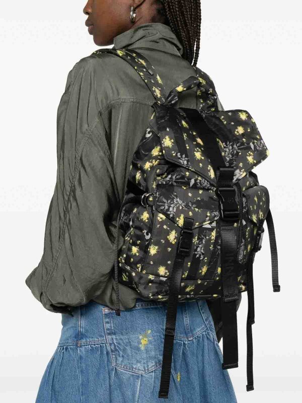 GANNI: backpacks online - Retech Printed Nylon Backpack
