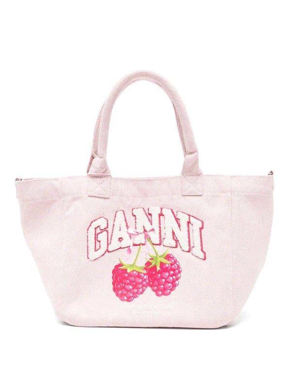 GANNI: トートバッグ - トートバッグ - 黒