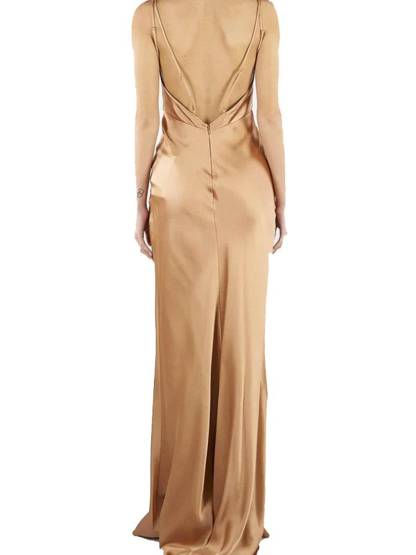 イブニングドレス - ベージュ shop online: ELISABETTA FRANCHI