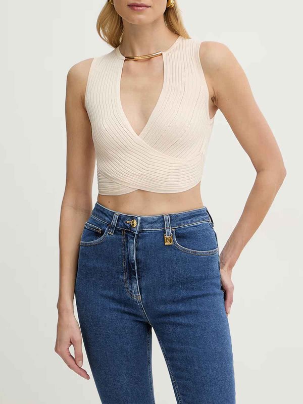 The Best Shops ELISABETTA FRANCHI: トップス＆タンクトップ - トップ/タンクトップ - 白