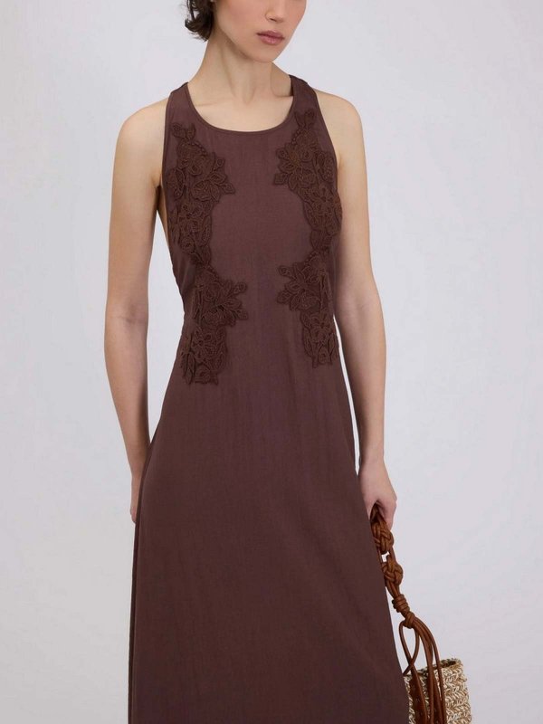マキシドレス - ブラウン shop online: ERMANNO SCERVINO