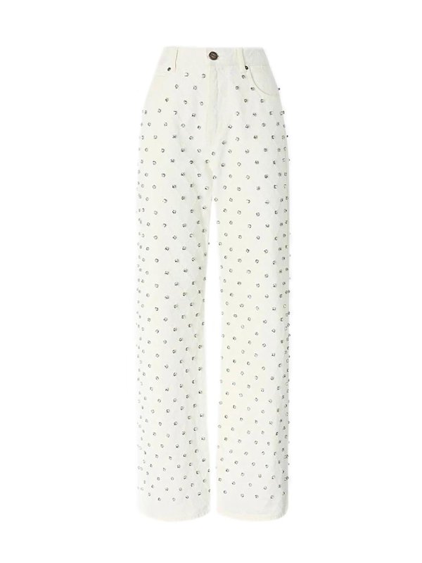 Pinko: Jeans Rectos - Vaqueros Rectos - Blanco