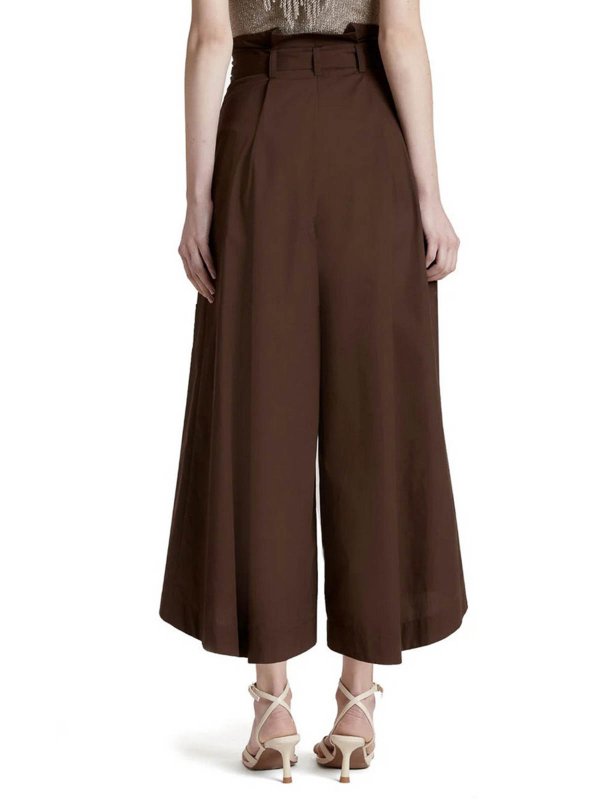 カジュアルパンツ - ブラウン shop online: SIMONA CORSELLINI