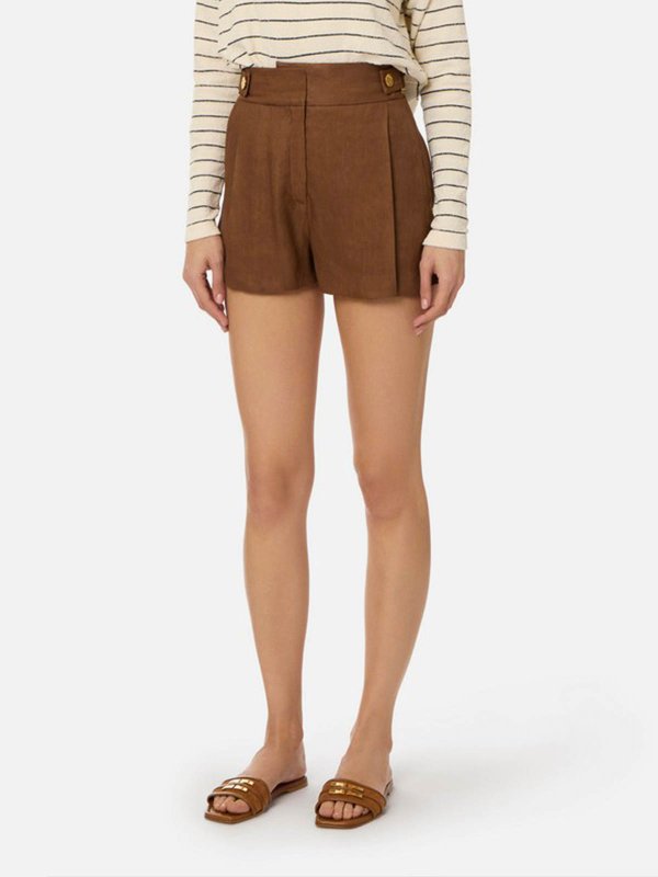 カジュアルパンツ - ブラウン shop online: ELISABETTA FRANCHI