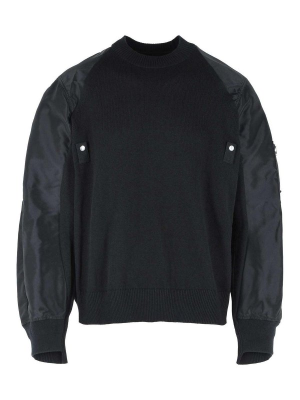 Sacai: クルーネック - クルーネック - 黒