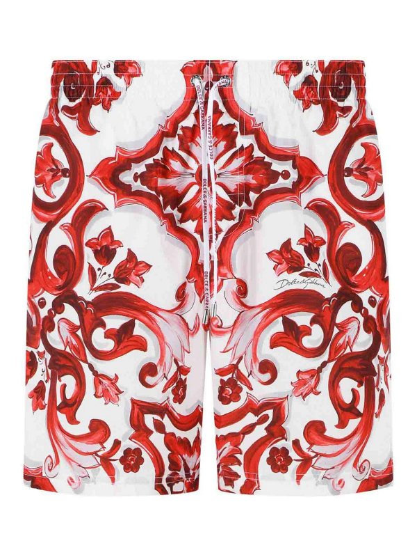 DOLCE & GABBANA: 水着 - スイムショーツ/スイムトランクス - 白