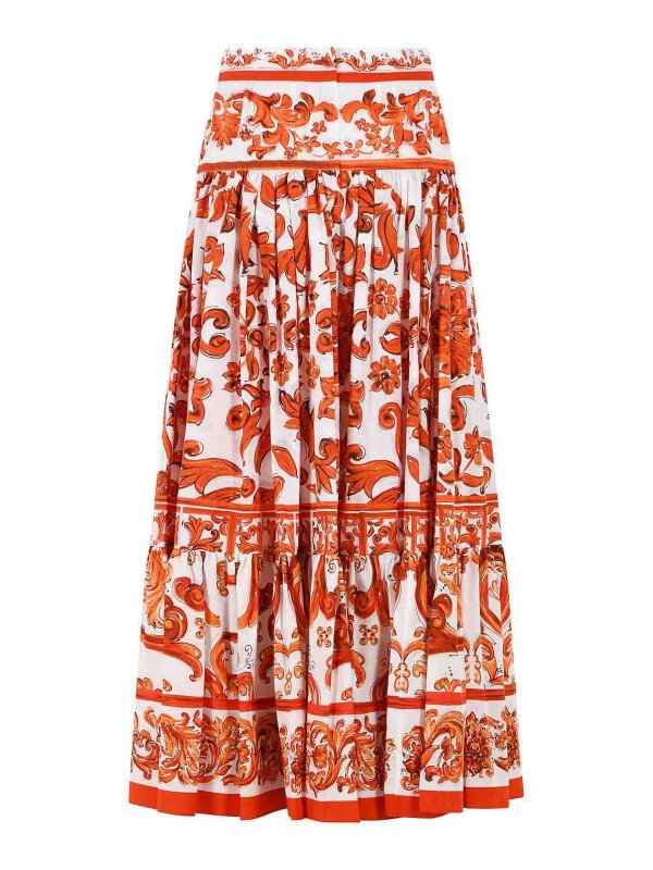 DOLCE & GABBANA: ロングシャツ online - ロングスカート - オレンジ