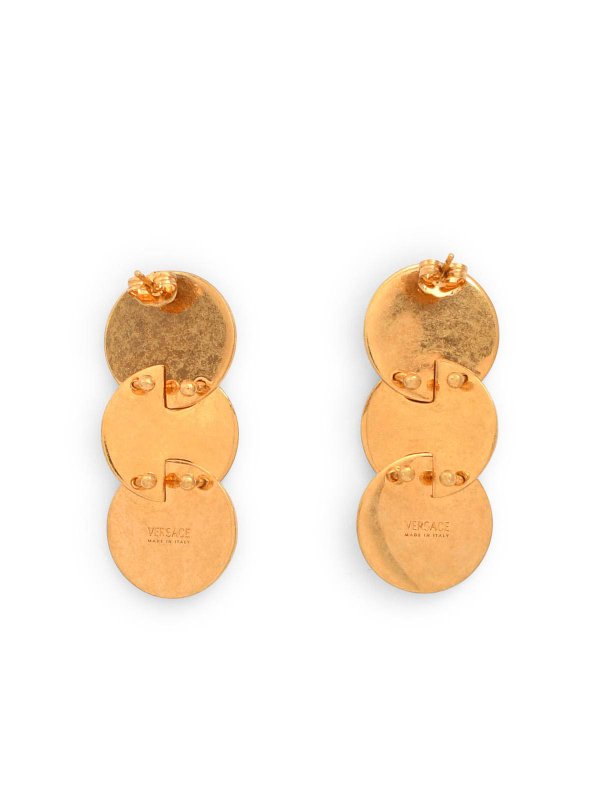 VERSACE: Earrings online - Tribute Brass Earrings