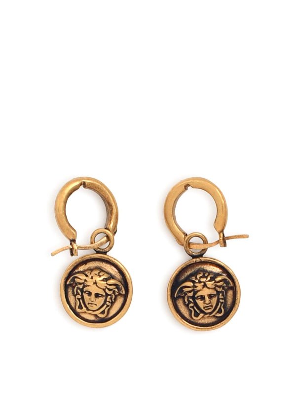 VERSACE: Orecchini - Orecchini in ottone