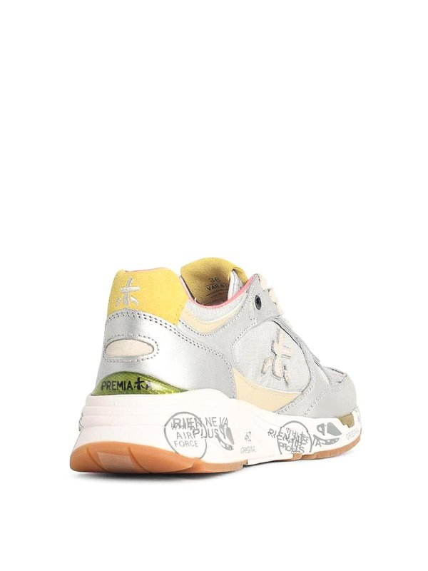 The Best Shops PREMIATA: trainers - D Silver Leather Blend Sneakers