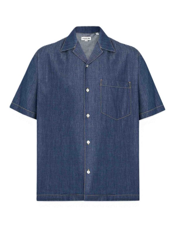 LACOSTE: シャツ - シャツ - ダークウォッシュ