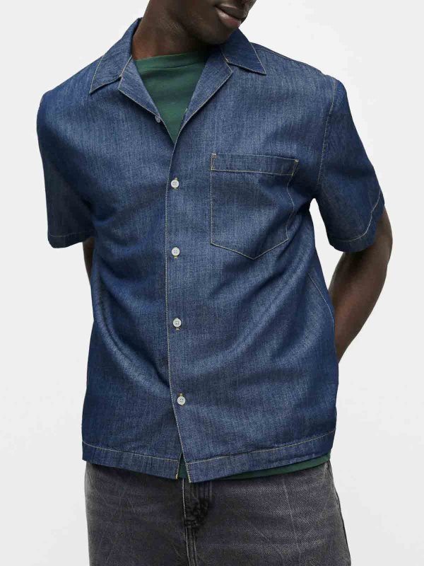 The Best Shops LACOSTE: シャツ - シャツ - ダークウォッシュ