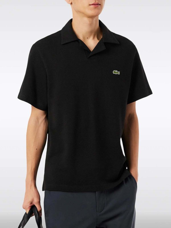 LACOSTE: polo online - Polo in cotone-lino