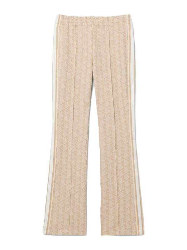 LACOSTE: casual trousers - Monogrammed flared sweatpants