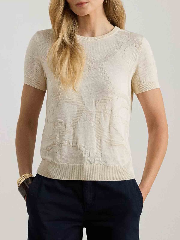 LAUREN RALPH LAUREN: クルーネック online - クルーネック - ベージュ
