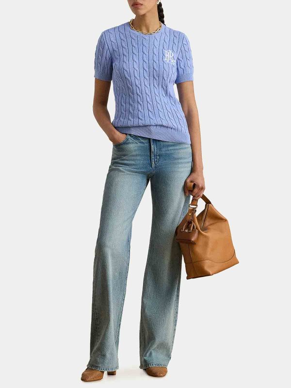 Rundhalspullover - Hellblau shop online: LAUREN RALPH LAUREN