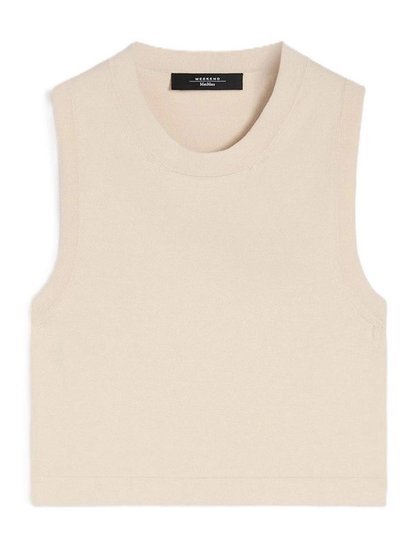 WEEKEND MAX MARA: Pull col rond - Pull Col Rond - Beige Clair