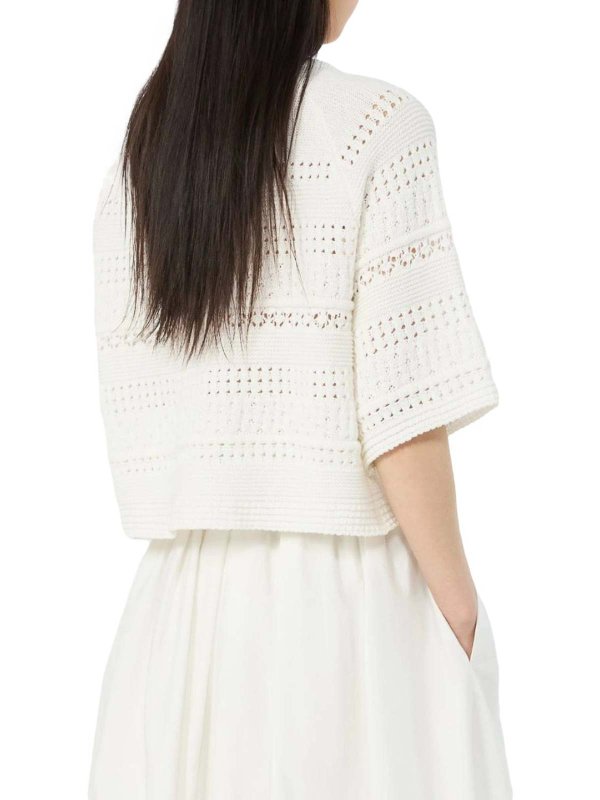 The Best Shops WEEKEND MAX MARA: Strickpullover mit Rundhalsausschnitt - Rundhalspullover - Creme