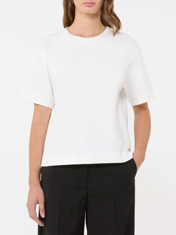 The Best Shops WEEKEND MAX MARA: Strickpullover mit Rundhalsausschnitt - Rundhalspullover - Weiß