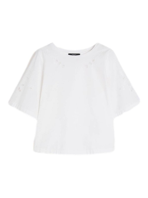 WEEKEND MAX MARA: Strickpullover mit Rundhalsausschnitt - Rundhalspullover - Weiß