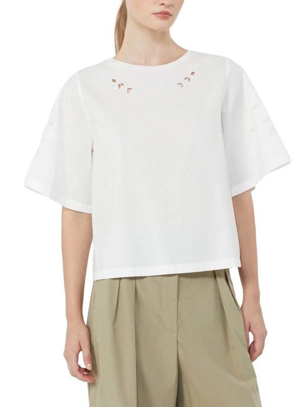 WEEKEND MAX MARA: Strickpullover mit Rundhalsausschnitt online - Rundhalspullover - Weiß