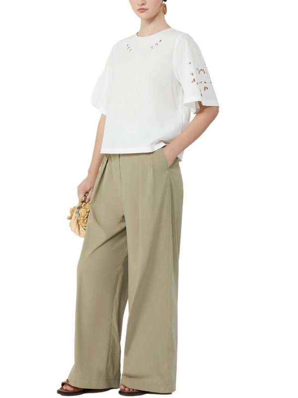 The Best Shops WEEKEND MAX MARA: Rundhalspullover - Weiß