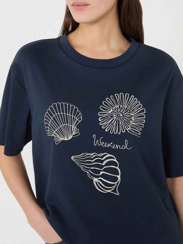 The Best Shops WEEKEND MAX MARA: Rundhalspullover - Blau