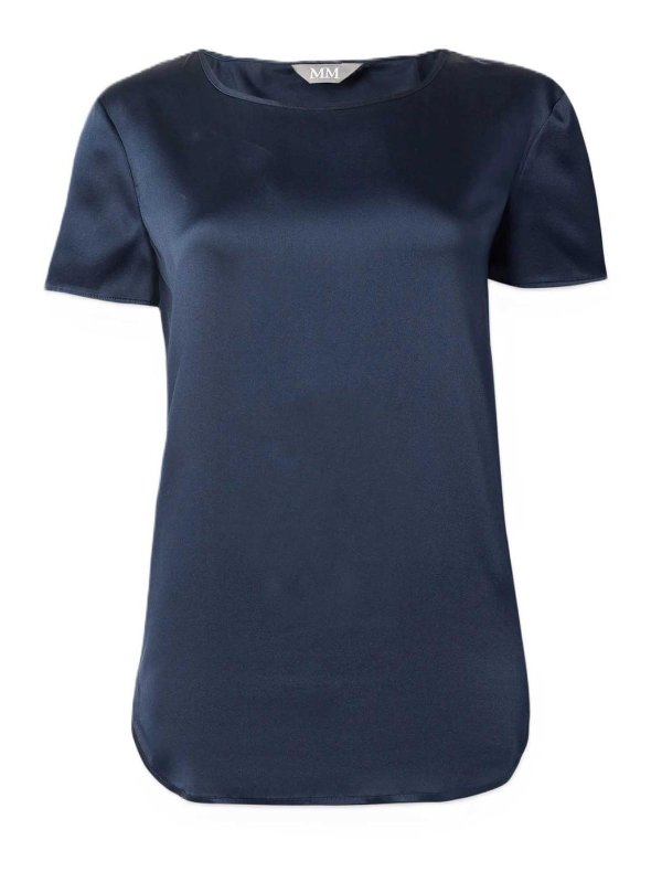 Max Mara: Blusen - Bluse - Blau