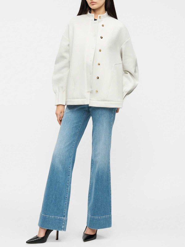The Best Shops Max Mara: Sweatshirts und Pullover - Sweatshirt - Weiß