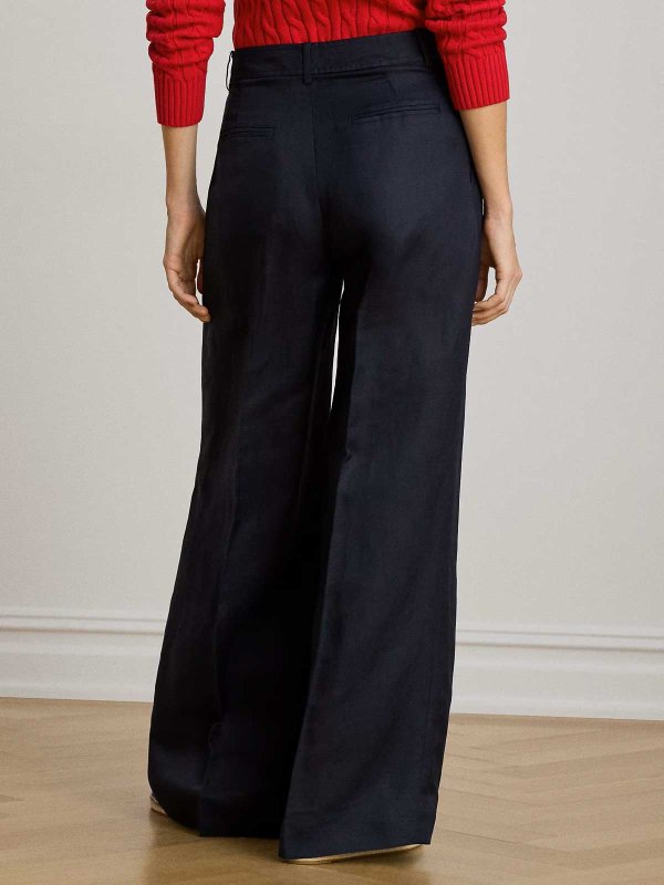 Lauren Ralph Lauren Woven-wide leg-pants-lt drapy linen visc