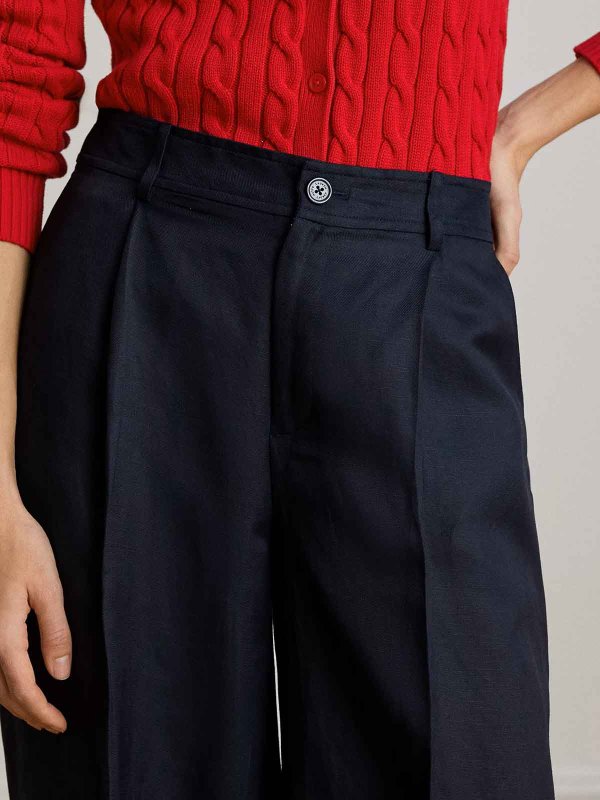 Lauren Ralph Lauren Woven-wide leg-pants-lt drapy linen visc