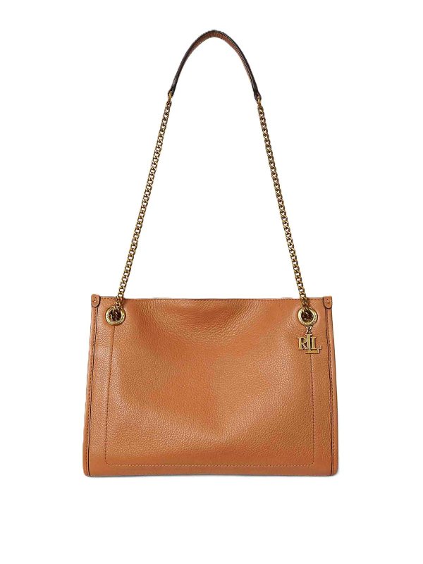 LAUREN RALPH LAUREN: トートバッグ - トートバッグ - ブラウン
