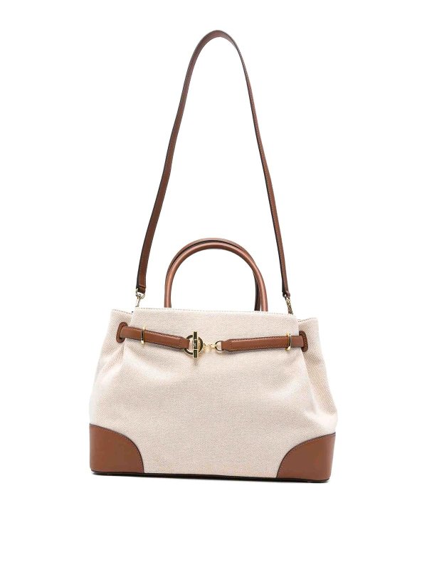 LAUREN RALPH LAUREN: トートバッグ - トートバッグ - ベージュ