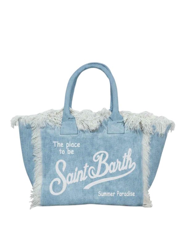 MC2 SAINT BARTH: Handtaschen - Shopper - Helles Jeansblau