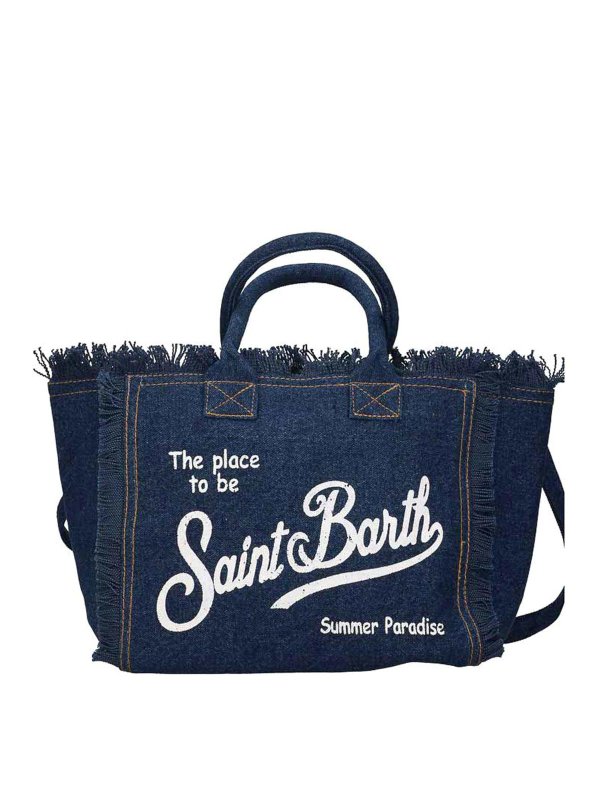 MC2 SAINT BARTH: トートバッグ - トートバッグ - ダークウォッシュ