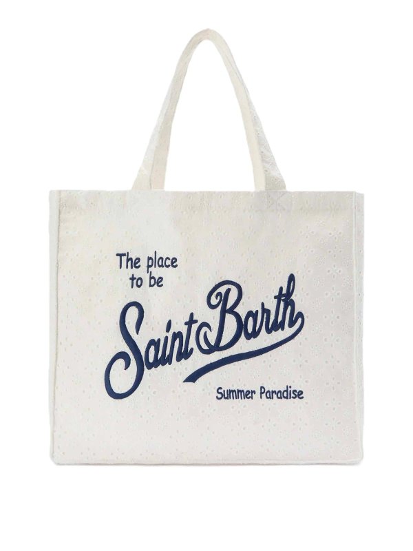 MC2 SAINT BARTH: Handtaschen - Shopper - Weiß