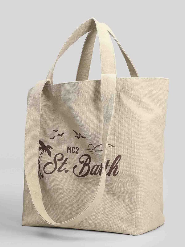 MC2 SAINT BARTH: Handtaschen online - Shopper - Beige