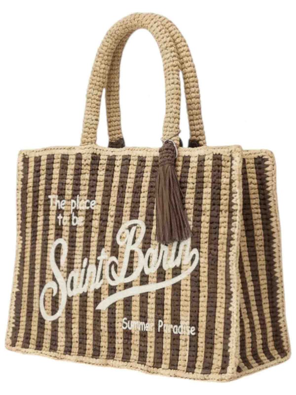 MC2 SAINT BARTH: shoulder bags online - Vanity border raffia shoulder bag