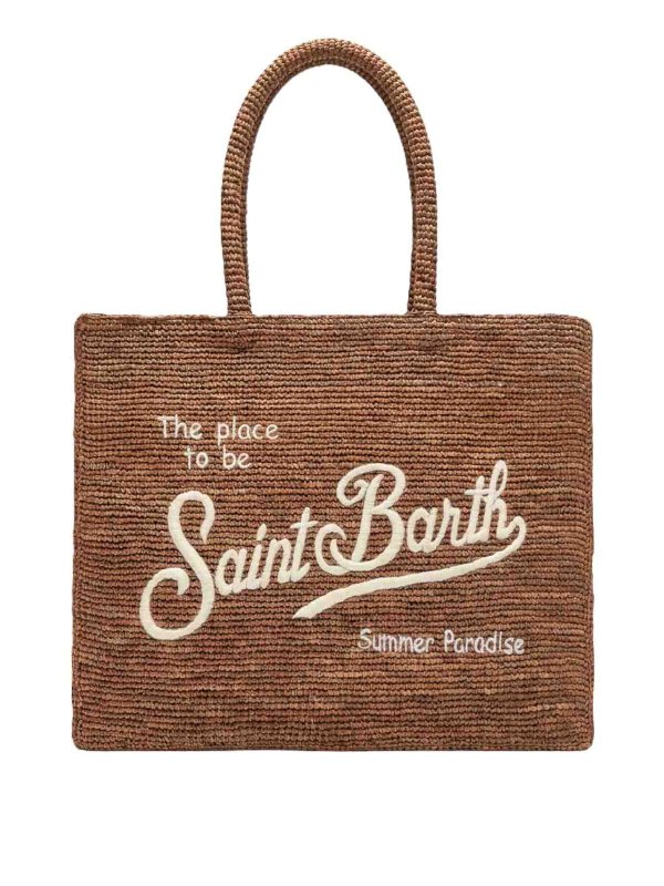 MC2 SAINT BARTH: shoulder bags - Vanity border raffia shoulder bag