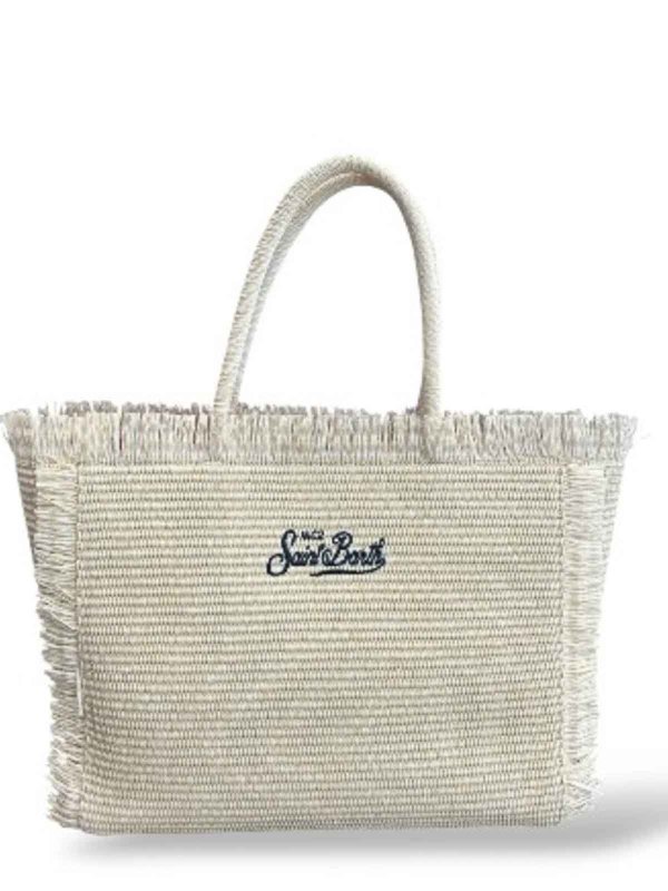 MC2 SAINT BARTH: Handtaschen online - Shopper - Creme
