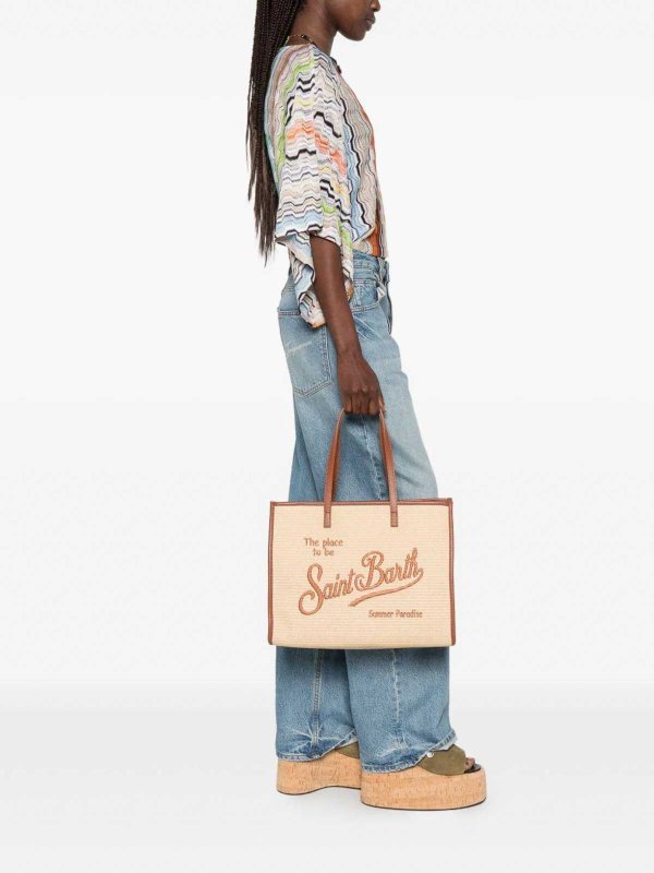 MC2 SAINT BARTH: Handtaschen online - Shopper - Hellgelb