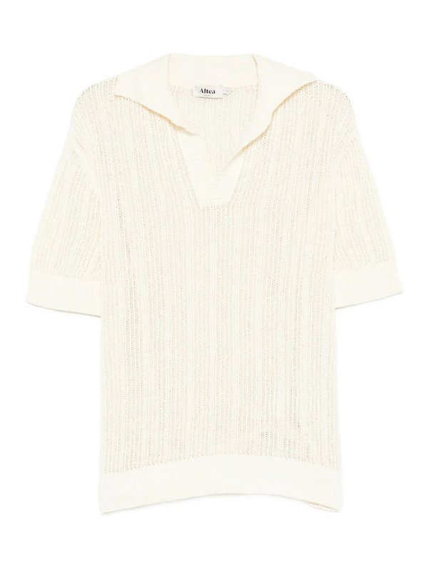 ALTEA: Strickpullover mit Rundhalsausschnitt - Rundhalspullover - Beige