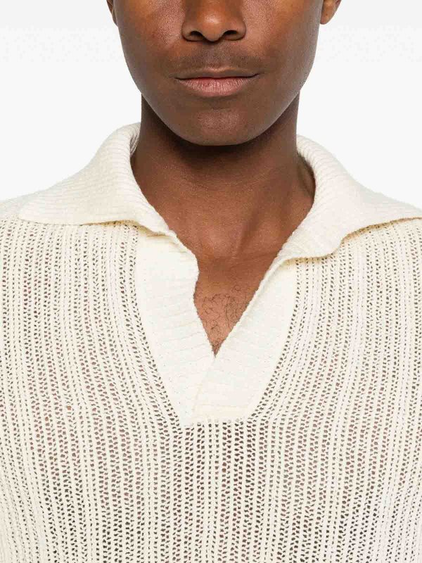 The Best Shops ALTEA: Strickpullover mit Rundhalsausschnitt - Rundhalspullover - Beige
