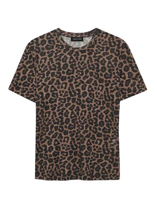 ANINE BING: T-shirts - T-Shirt - Braun